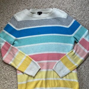 Talbots Multicolor Striped Crew Neck Sweater